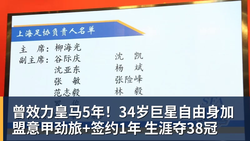 曾效力皇马5年!34岁巨星自由身加盟意甲劲旅+签约1年 生涯夺38冠